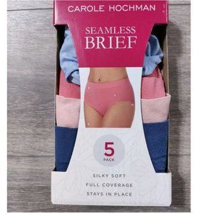 New Carole Hochman Ladies Seamless Brief 5-Pack Panty Colors Size S $70 4HL351